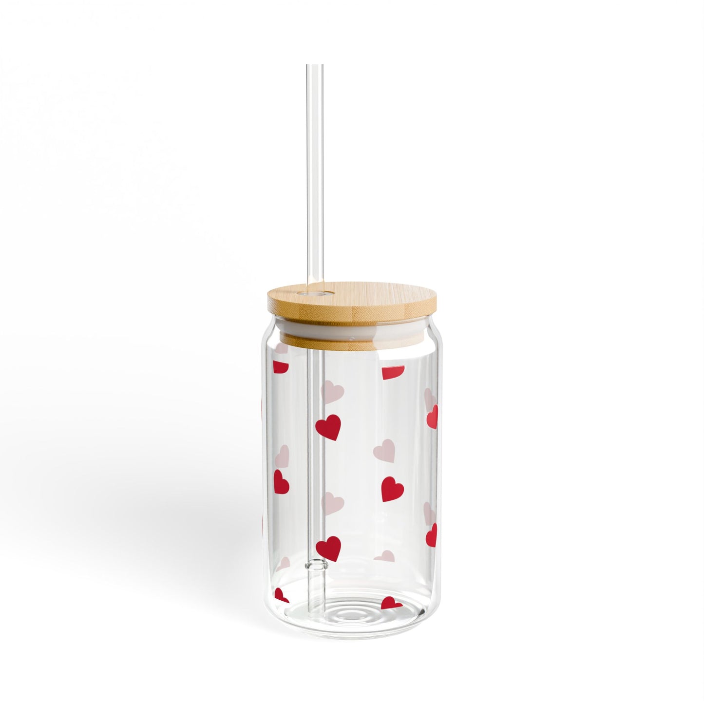 Glass Tumbler with bamboo lid and reusable straw